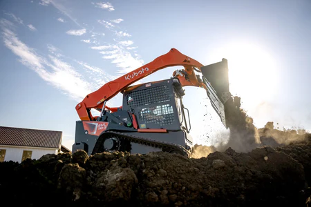 Kubota SVL110-3 compact track loader working on a jobsite